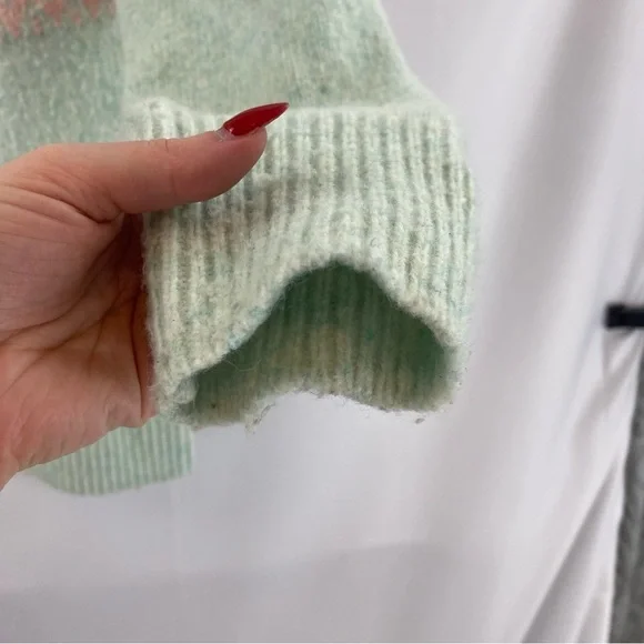 Ricki's Mock Neck Fair Isle Pull Over Sweater‎ Size Medium - Picture 6 of 16